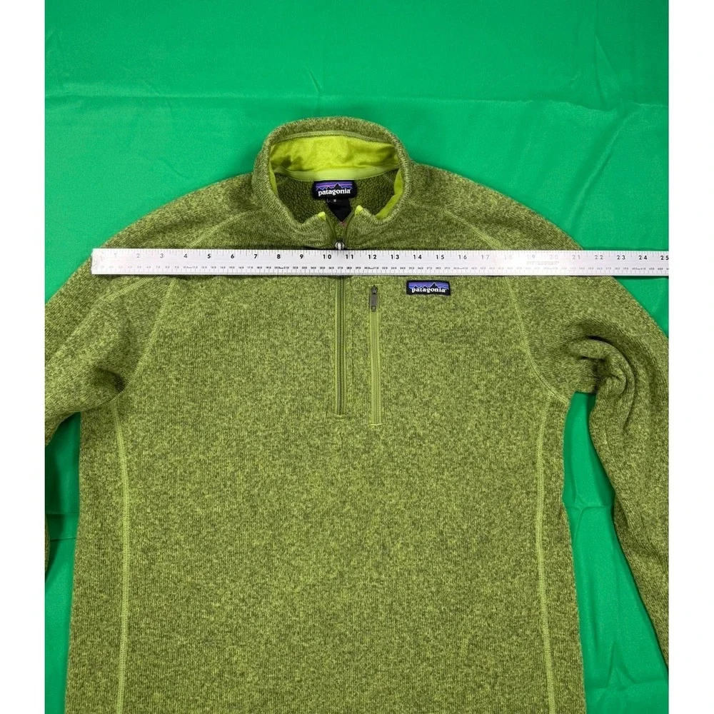 Patagonia Better Sweater Jacket Men Medium Green 1/4 Zip Pullover Fleece Hiking